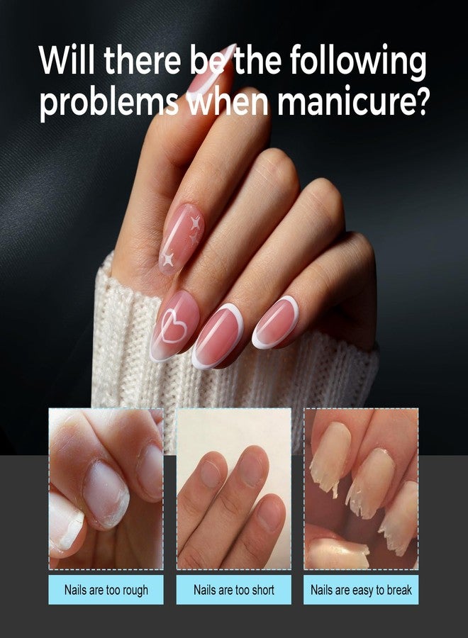 توميكا أطراف أظافر قصيرة على شكل لوزة من توميكا، أطراف أظافر نصف شفافة غير لامعة بتغطية كاملة، 240 قطعة، 15 مقاسًا، أطراف أظافر جل لأظافر الأكريليك/الجل، مظهر طبيعي - Image 3